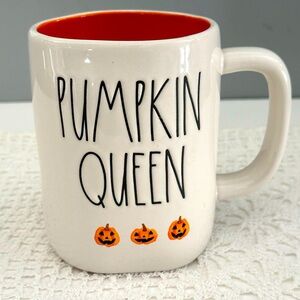 Rae Dunn Artisan Collection by Magenta Pumpkin Queen White Fall Holiday Mug #202